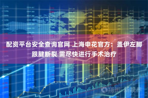 配资平台安全查询官网 上海申花官方：盖伊左脚跟腱断裂 需尽快进行手术治疗