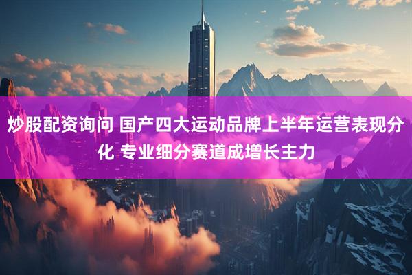 炒股配资询问 国产四大运动品牌上半年运营表现分化 专业细分赛道成增长主力